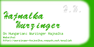 hajnalka wurzinger business card